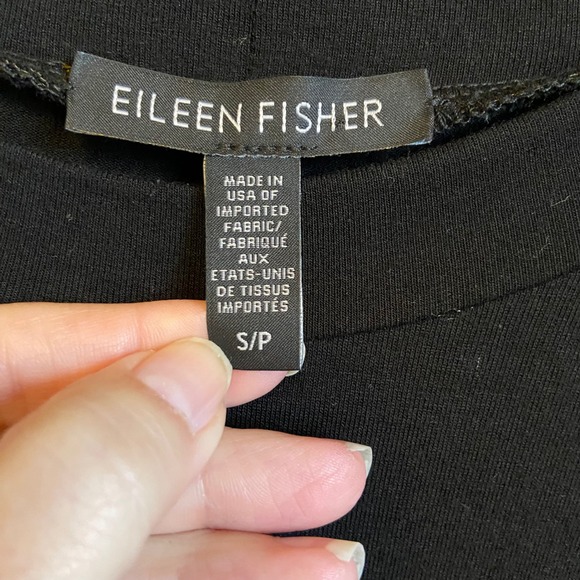 Eileen‎ Fisher Black Dress Womens Size Small Long Sleeve Knee Length Casual - Picture 2 of 6